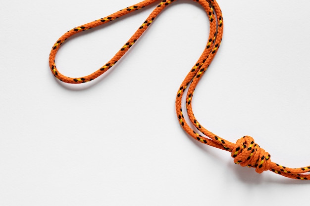 Nautical orange rope knot