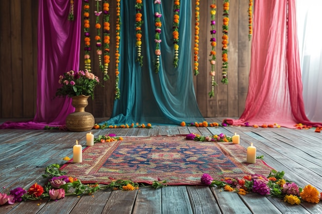 Free Photo navratri interior decoration