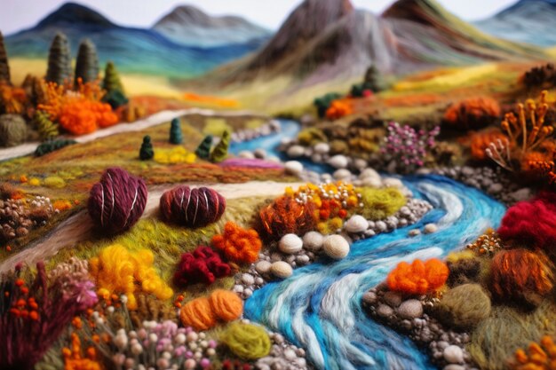 Free Photo needle felted  environment