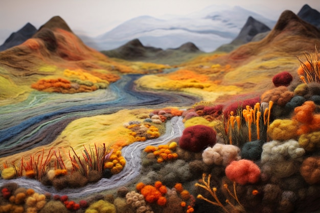 Free Photo needle felted  environment