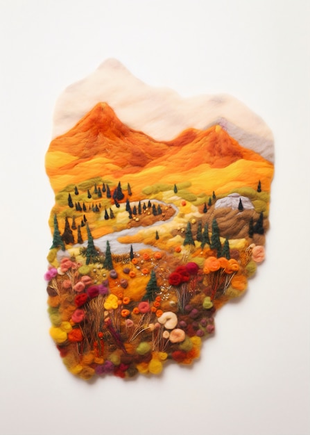 Free photo needle felted  environment