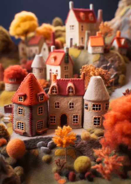 Needle felted  house