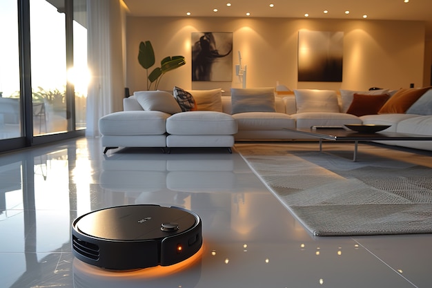 Neon robot vacuum cleaner