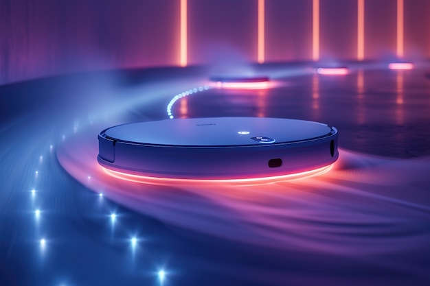 Neon robot vacuum cleaner