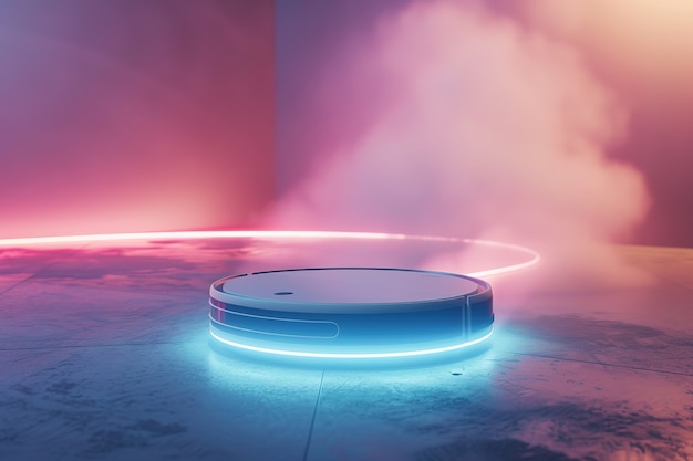 Neon robot vacuum cleaner