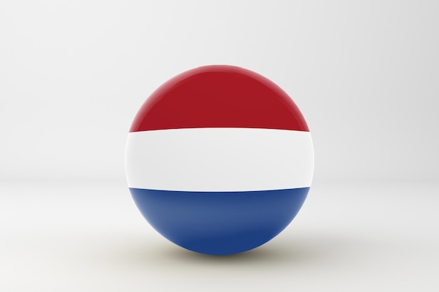 Free photo netherlands flag in white background