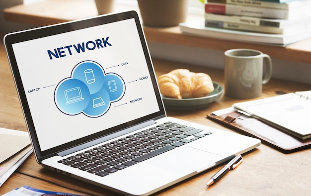 Free photo network cloud communication connection concept