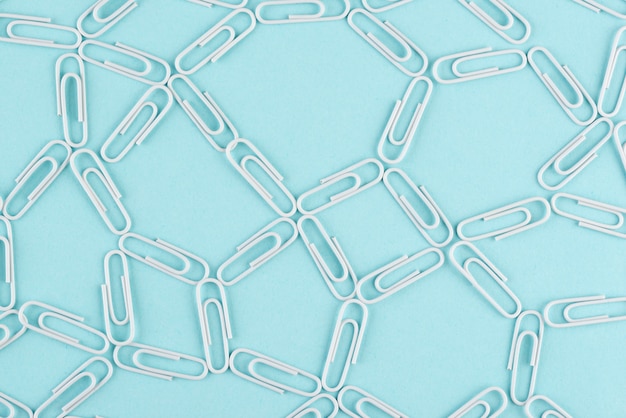 Free photo network concept with paper clips top view