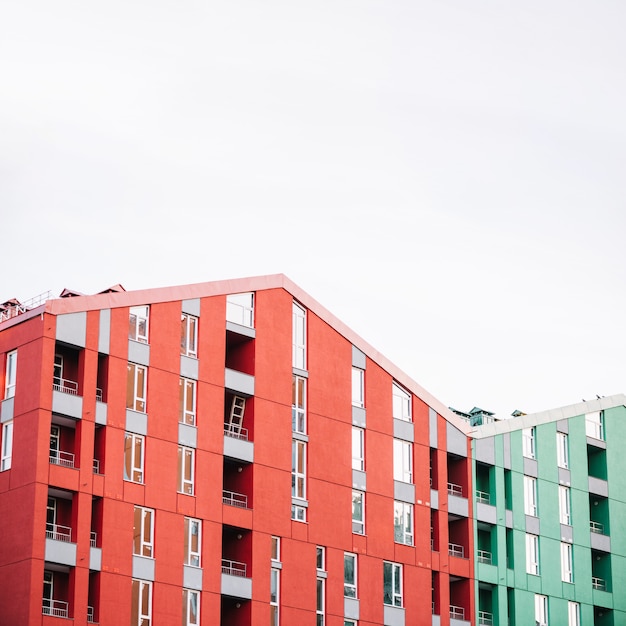 New bright houses with apartments