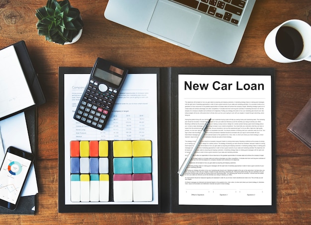 Free photo new car loan finance leasing policy concept