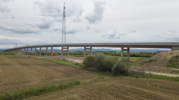 Free photo new recently built highway in brcko district, bosnia and herzegovina