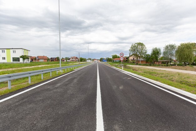 New recently built highway in Brcko district, Bosnia and Herzegovina