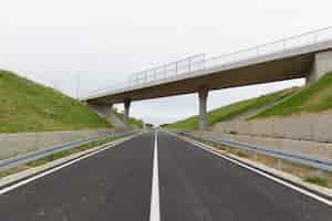 Free photo new recently built highway in brcko district, bosnia and herzegovina