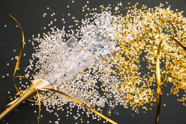 Free Photo new year background with elegant confetti