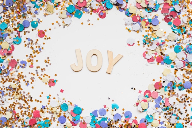 Free photo new year background with joy letters