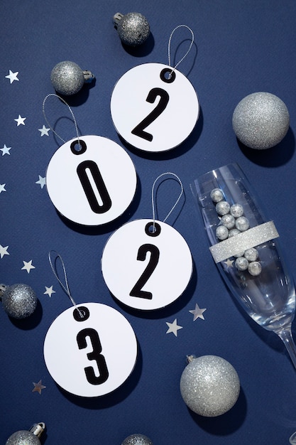 Free Photo new year decorations arrangement top view