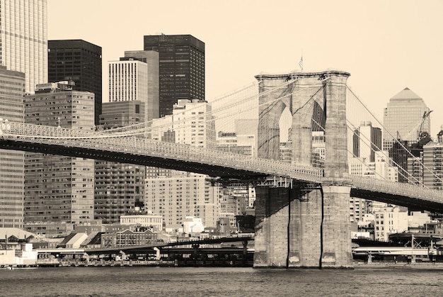 Free photo new york city brooklyn bridge