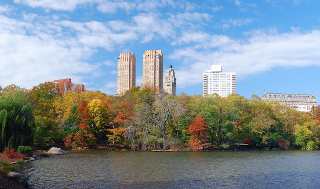 New York City Manhattan Central Park panorama in Autumn