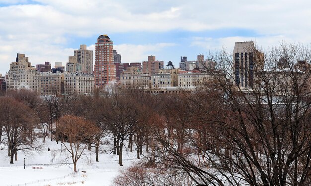 New York City Manhattan Central Park panorama in winter