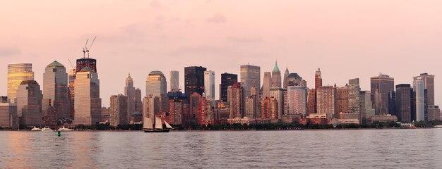 New York City Manhattan downtown skyline