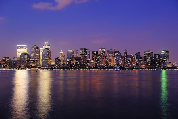 New York City Manhattan dusk panorama