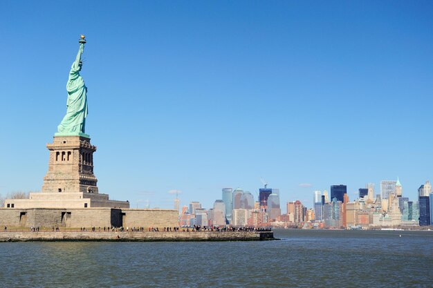 New York City Manhattan with Statue of Liberty