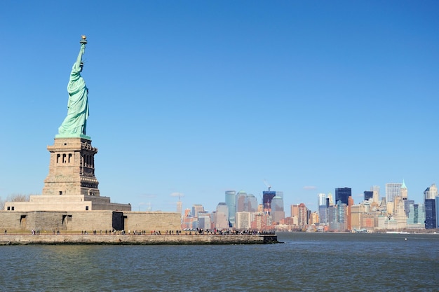 New York City Manhattan with Statue of Liberty