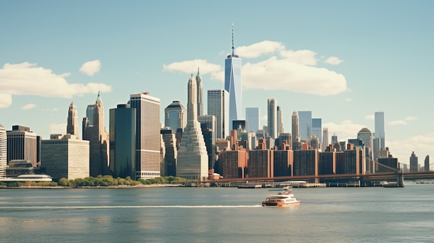 Free photo new york skyline during the day