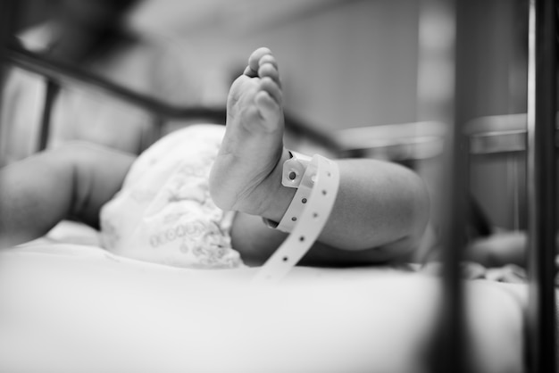 Free photo a newborn baby