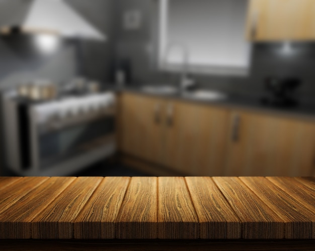 Free photo nice wood in a kitchen