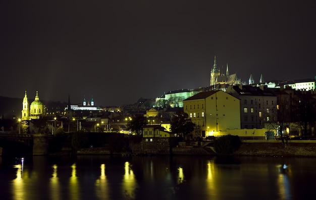 Free Photo night view of prague