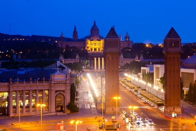 night view of Square of Spain