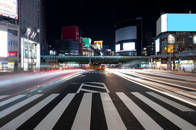 Nightlife city sparkles of light