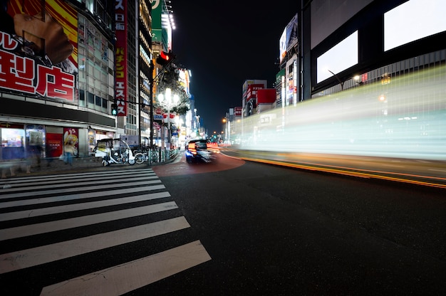 Nightlife city sparkles of light