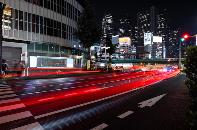 Nightlife city sparkles of light