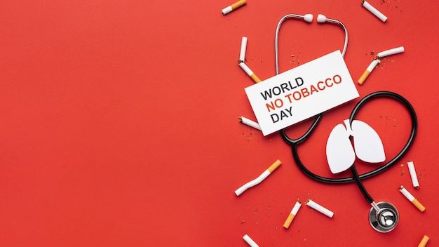 Free photo no tobacco day elements arrangement