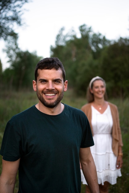 Nomad couple enjoying time in nature