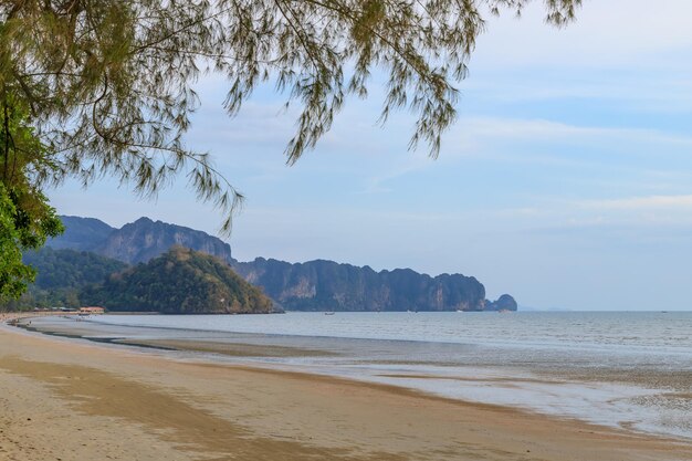 Noppharat Thara Beach near Railay during sunset Krabi Thailand