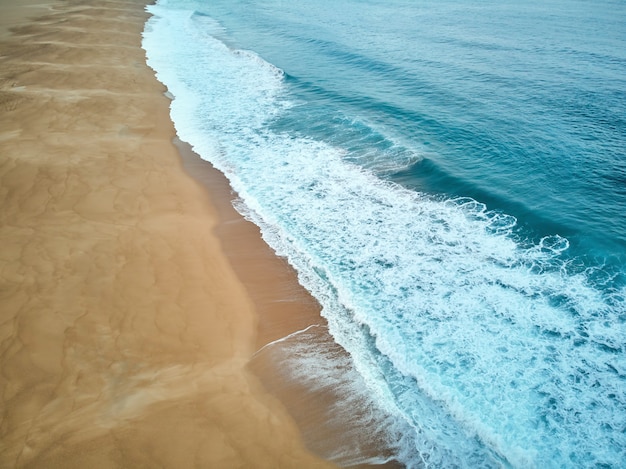 North Beach and ocean in Nazare Portugal