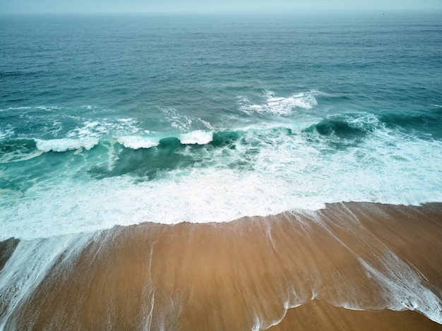 Free Photo north beach and ocean in nazare portugal