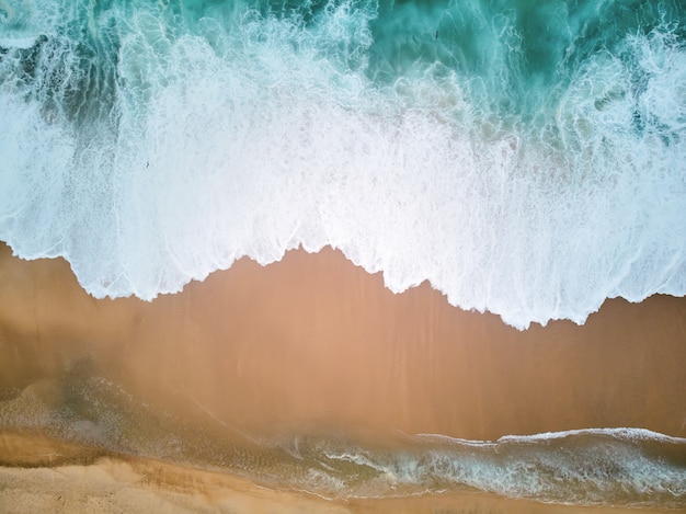 North Beach and ocean in Nazare Portugal