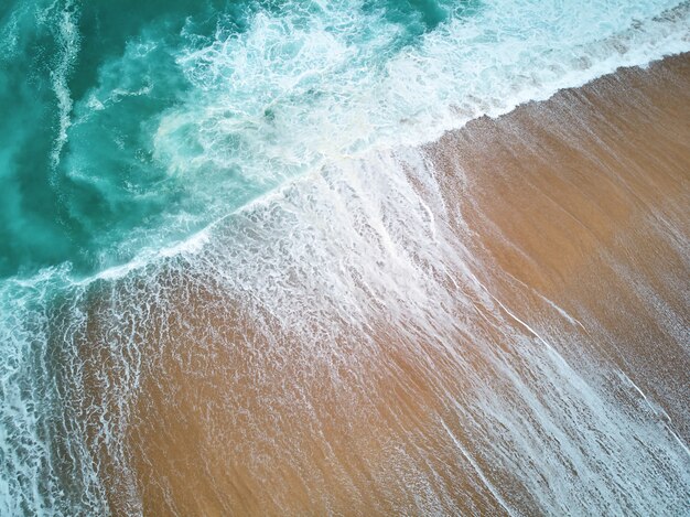 North Beach and ocean in Nazare Portugal