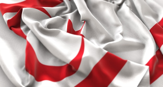 Free photo northern cyprus flag ruffled beautifully waving macro close-up shot