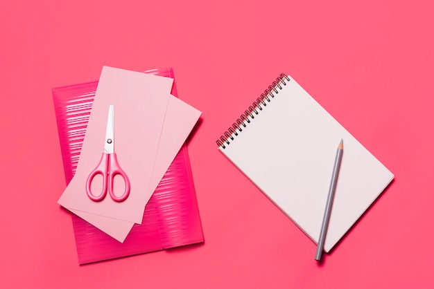 Notepad template with pink concept