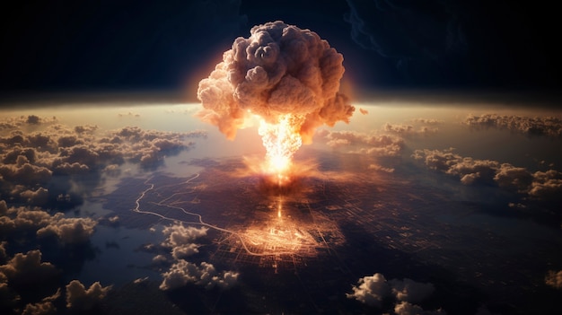 Free photo nuclear bomb apocalyptic explosion