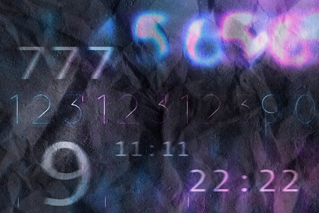 Free photo numerology concept composition