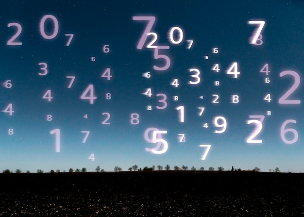 Free Photo numerology concept composition