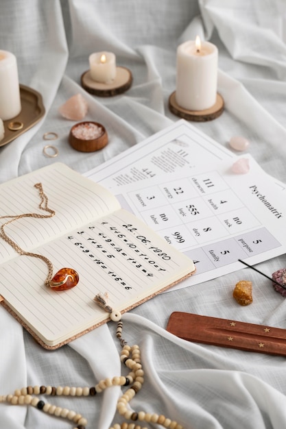 Free photo numerology concept still life