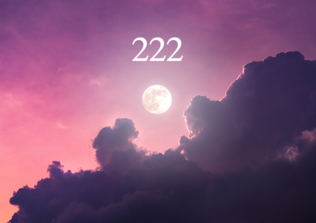 Free Photo numerology concept with moon