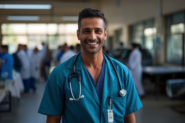 Free photo nurse portrait in hospital